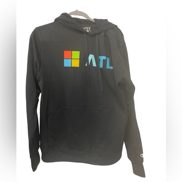 Champion Black Pullover Hoodie, Medium​ - Picture 1 of 7